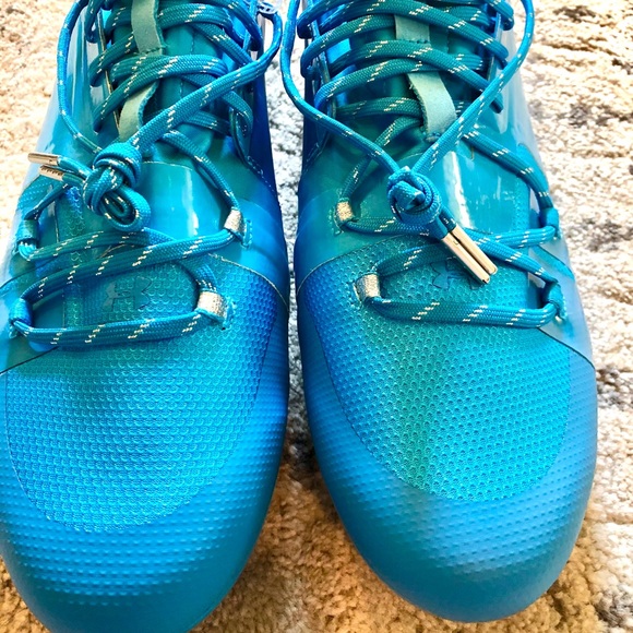 NEW: Men's UA C1N MC Blue Football Cleats … - Picture 6 of 10